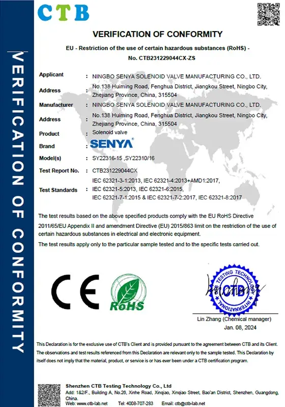 Certificación ROHS