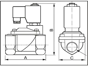 Válvula solenoide de latón de 2/2 vías, Serie PU225