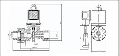 Válvula solenoide CPVC de 2/2 vías, Serie 2C