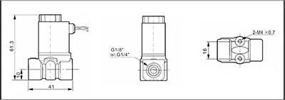 Válvula solenoide de nailon de 2/2 vías, Serie 2P