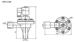 Válvula solenoide de 2/2 vías de aluminio fundido, Serie DMF-Z