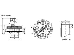 Válvula solenoide de 2/2 vías con chorro de pulso de aluminio fundido, Serie DMF-Y