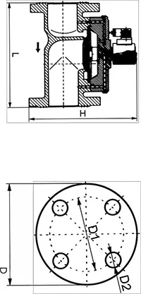Válvula solenoide de 2/2 vías de hierro fundido, Serie DF