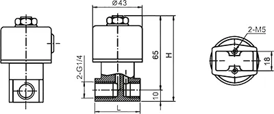 Válvula solenoide de latón de 3/2 vías, Serie KSD